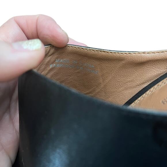 Urban Outfitters Black Open Toe Wooden Chunky Slide Sandals Heels Size 9 - Picture 10 of 11